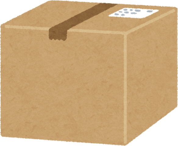 Illustration of a Cardboard Box with Shipping Label
